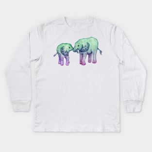 Baby Elephant Love Kids Long Sleeve T-Shirt